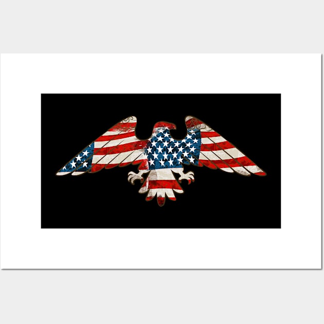 American Eagle USA Flag for 4th of July Wall Art by Kribis